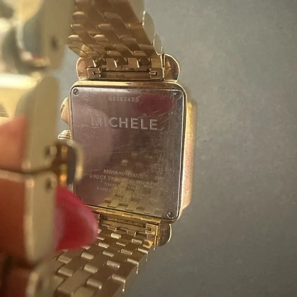 Michele Deco 18k Gold Diamond Watch